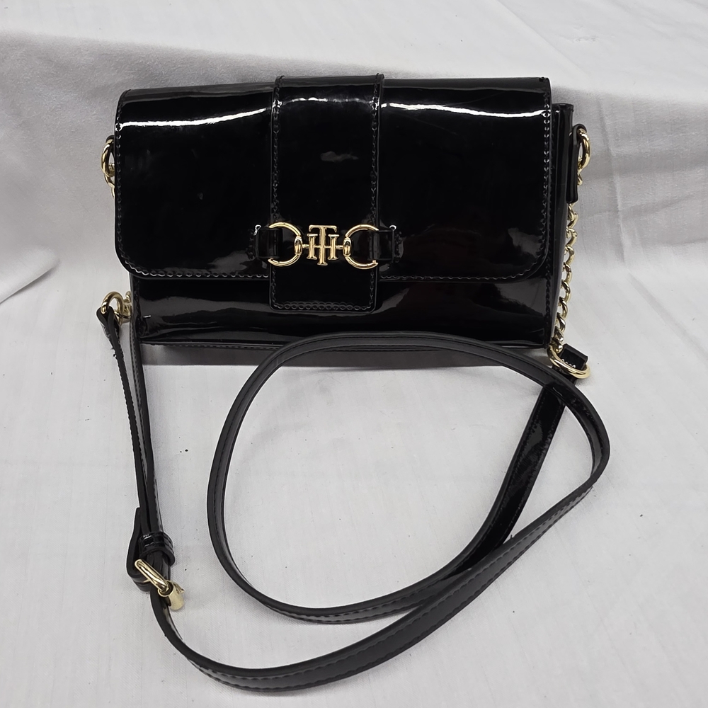 Tommy Hilfiger Black Leather Crossbody Bag